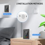 Tester multifunctional digital pentru calitatea aerului, CO2, HCHO, TVOC, temperatura si umiditate, 5 in 1, culoare alb